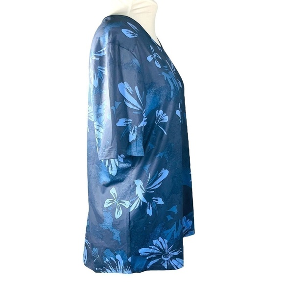 COLUMBIA Chill River short sleeve shirt back keyhole openings blue size L - Picture 2 of 14